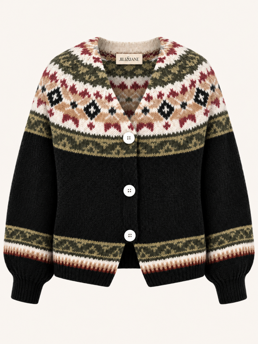 Fair Isle V-Neck Knit Vest