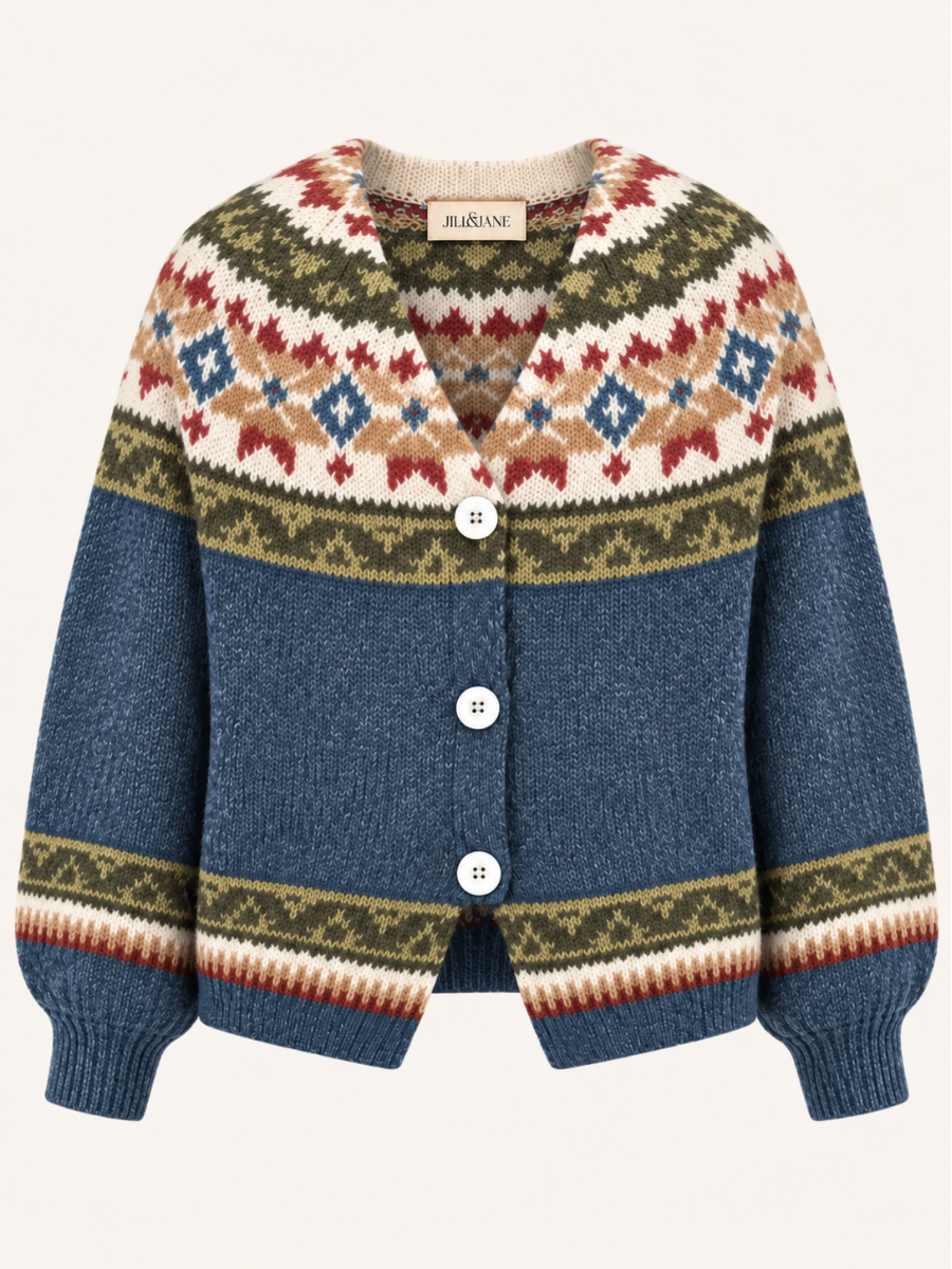 Fair Isle V-Neck Knit Vest