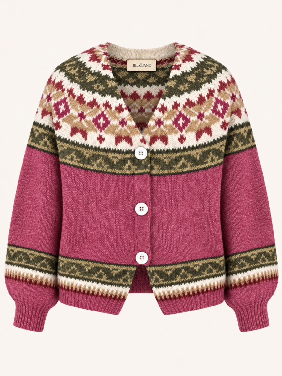 Fair Isle V-Neck Knit Vest