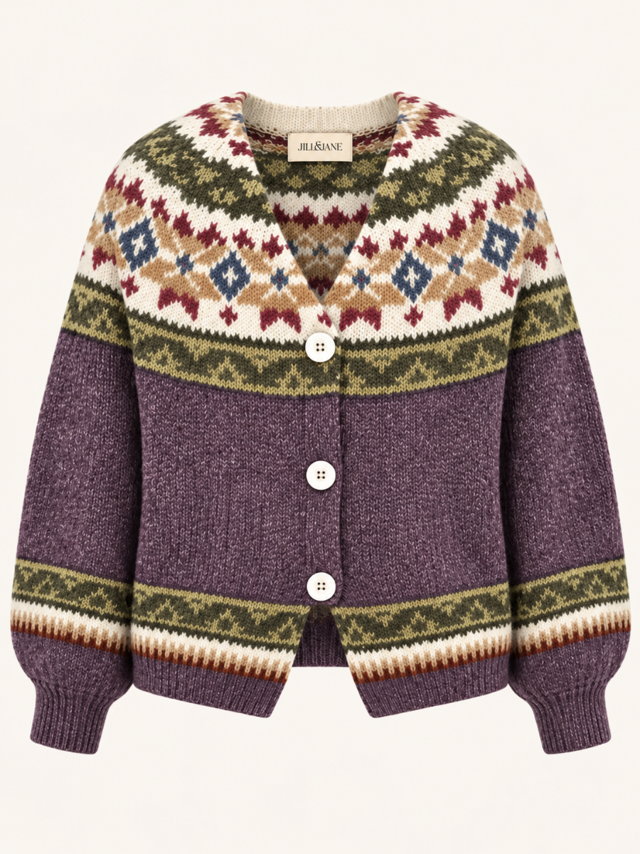 Fair Isle V-Neck Knit Vest
