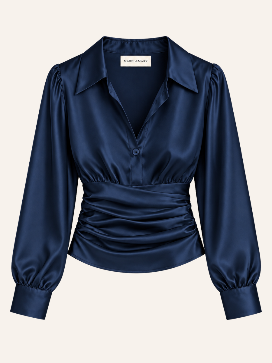 Satin Ruched Blouse