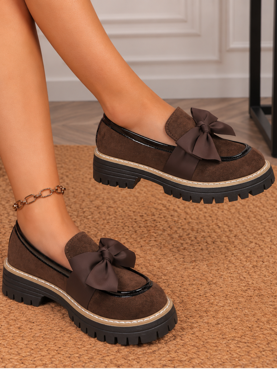 Bow-Detail Chunky Loafers