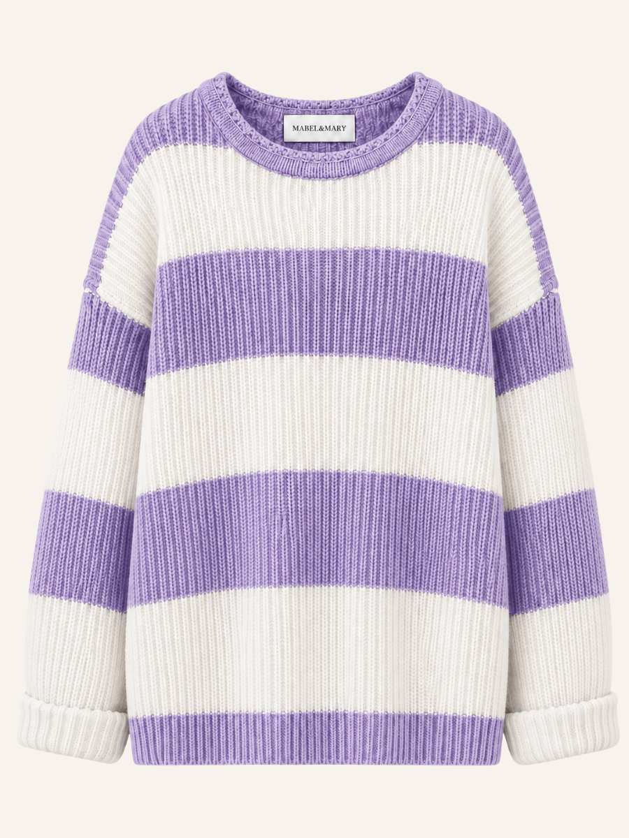 Wide Stripe Knit Sweater