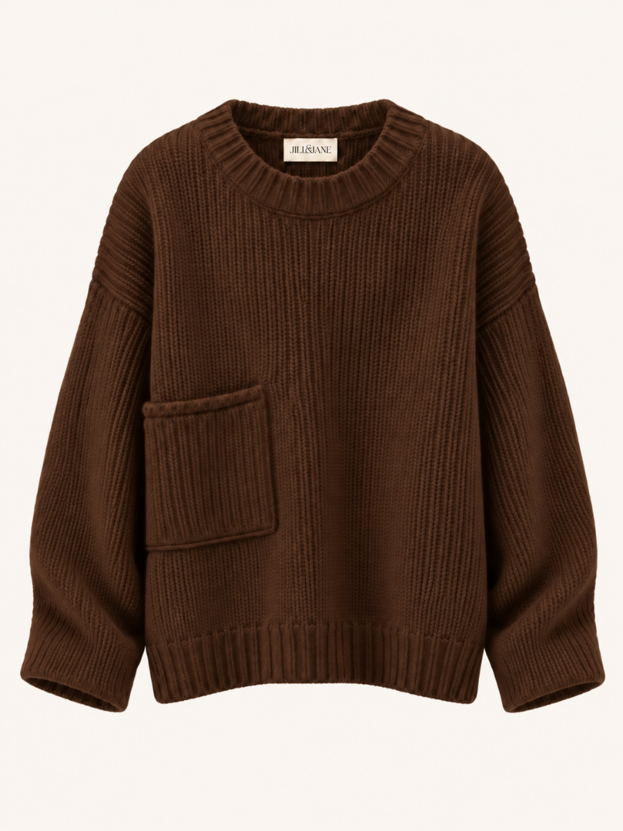 Chunky Knit Pocket Sweater