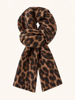 Leopard Print Fringe Sjaal