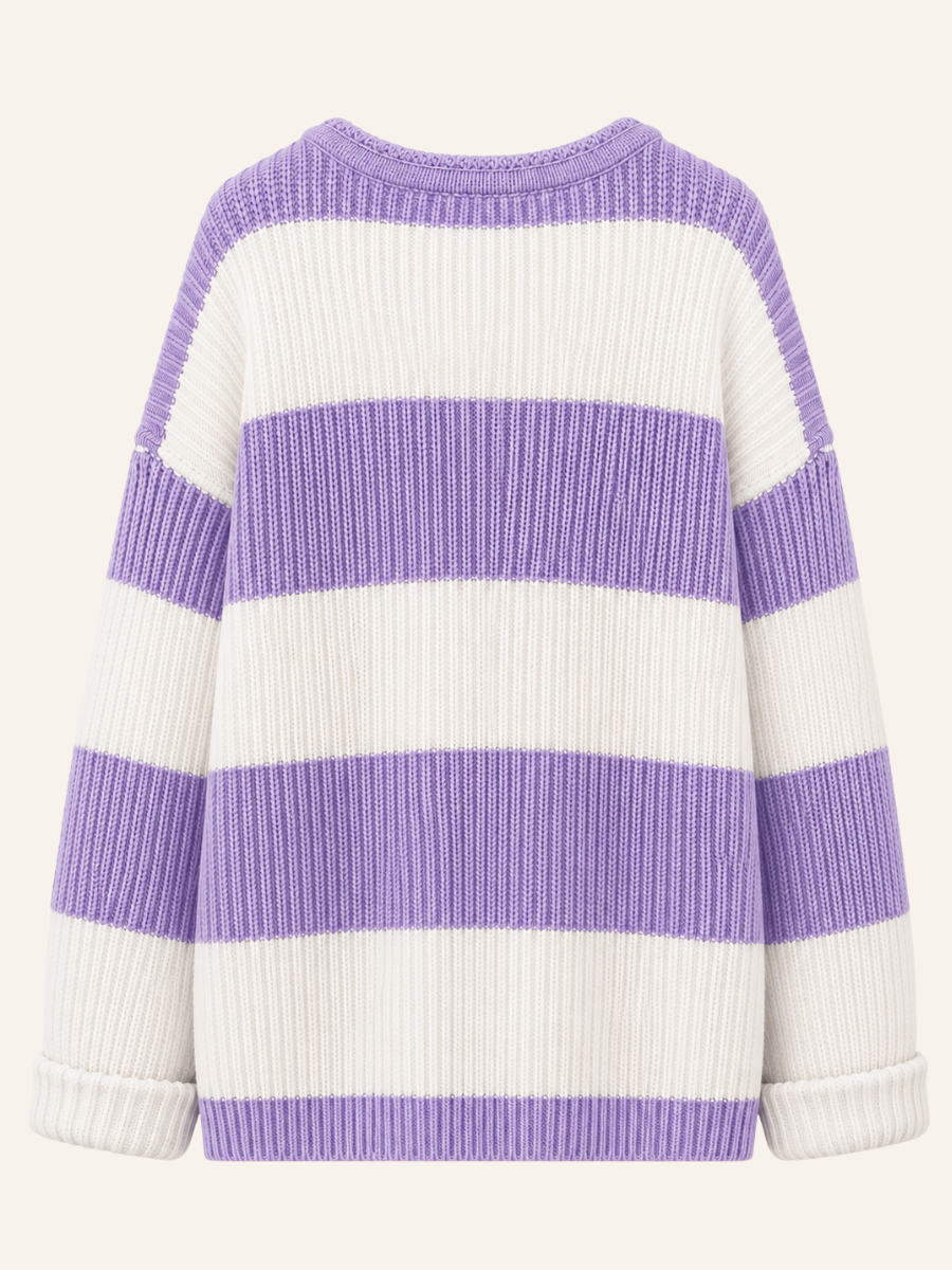 Wide Stripe Knit Sweater