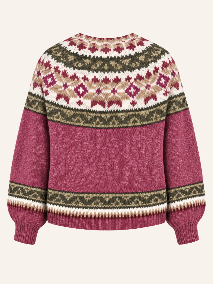 Fair Isle V-Neck Knit Vest