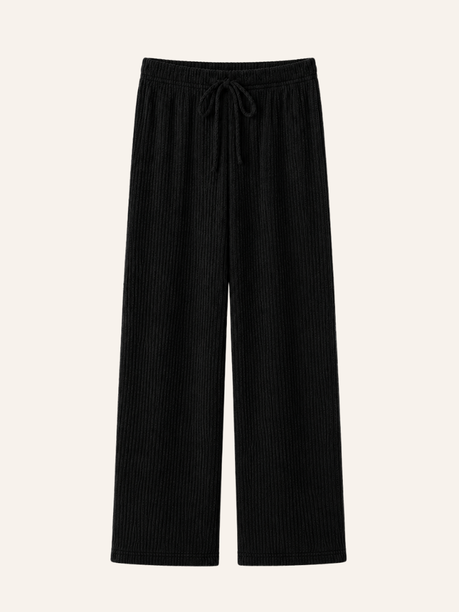 Ribbed Wide-Leg Comfortbroek