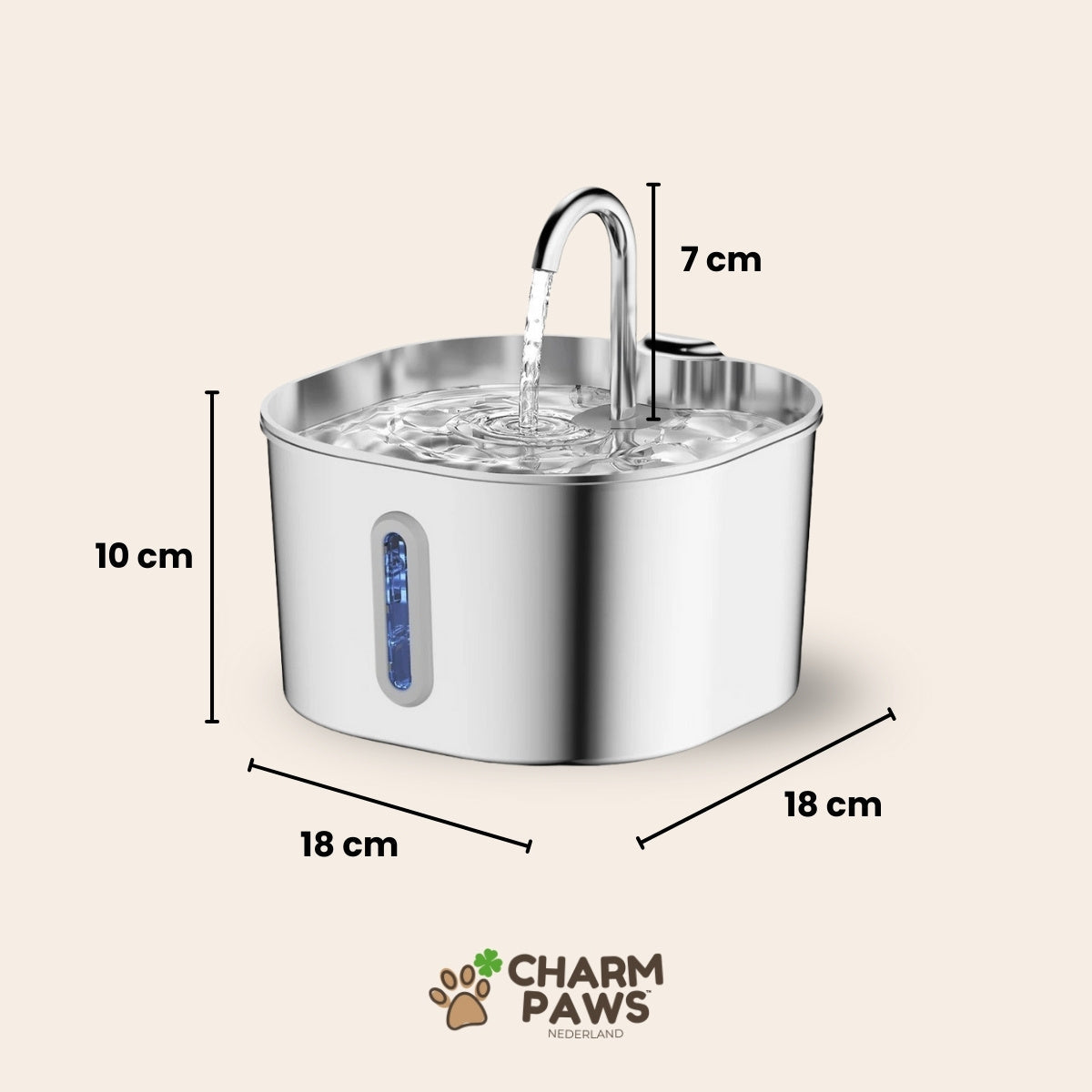 PuraFlow Pro - Premium RVS Drinkfontein voor Katten