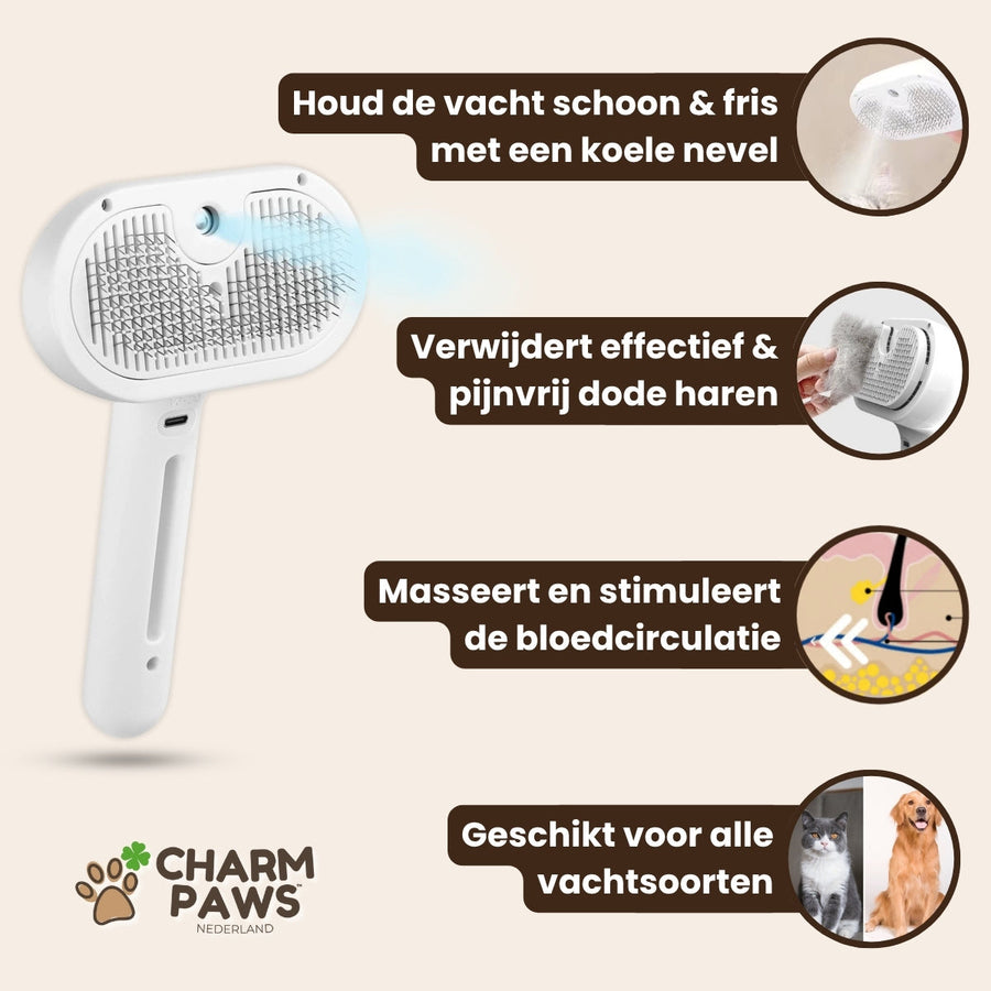 Steami Set - Vachtverzorgings Borstels voor Huisdieren