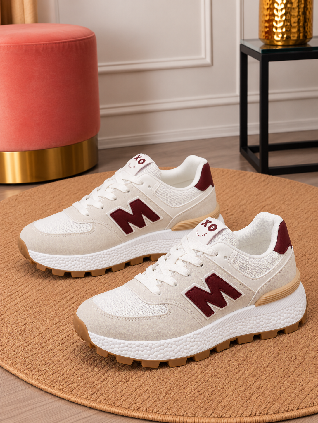 Contrast Panel Chunky Sneakers