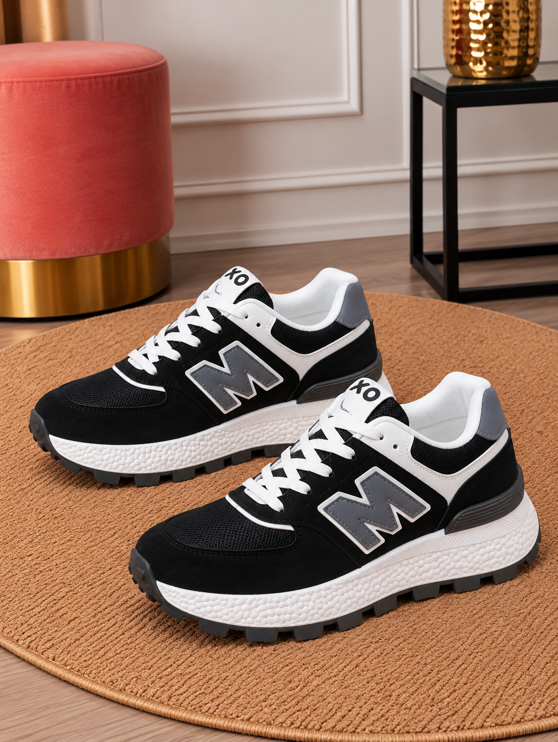 Contrast Panel Chunky Sneakers