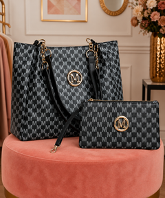 Monogram Tote Bag Set