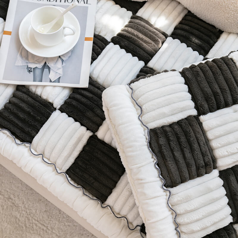 Geruite Chenille Bankbeschermer