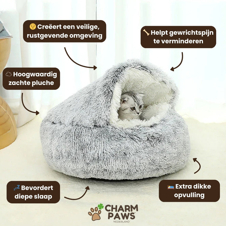 Luxe Kalmerend Slaapnest - Voor Katten & Kleine Honden