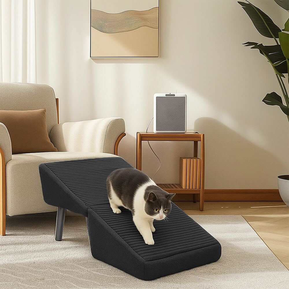 2-in-1 Houten Hondentrap & Loopplank voor Bed