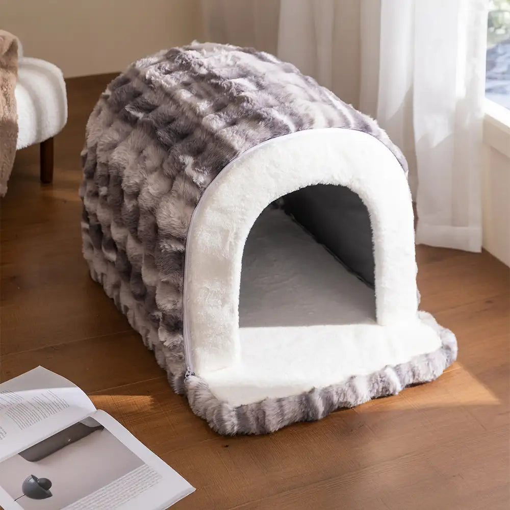 Warme Knusse Katten- & Hondenmand – Cave Style