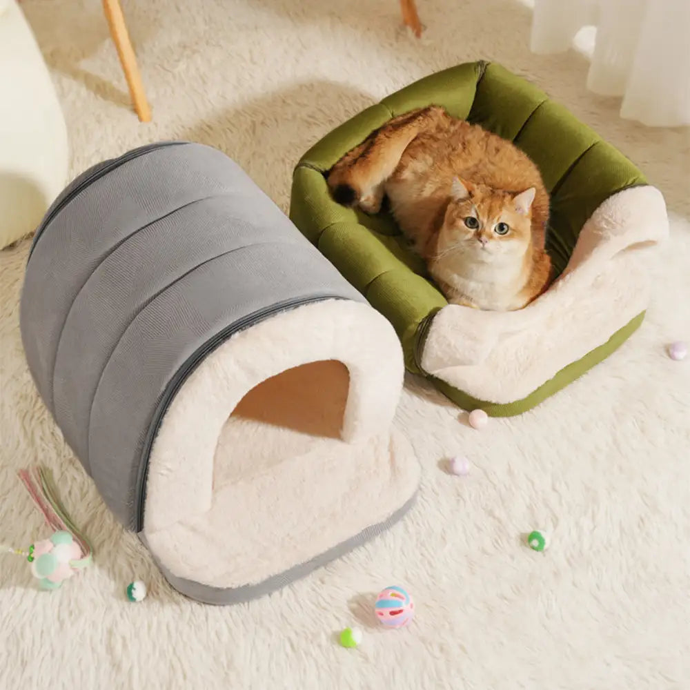 Warme Knusse Katten- & Hondenmand – Cave Style