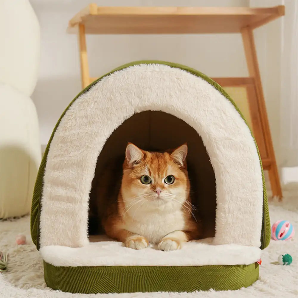 Warme Knusse Katten- & Hondenmand – Cave Style