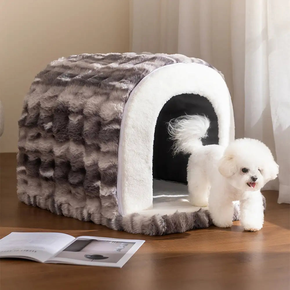 Warme Knusse Katten- & Hondenmand – Cave Style