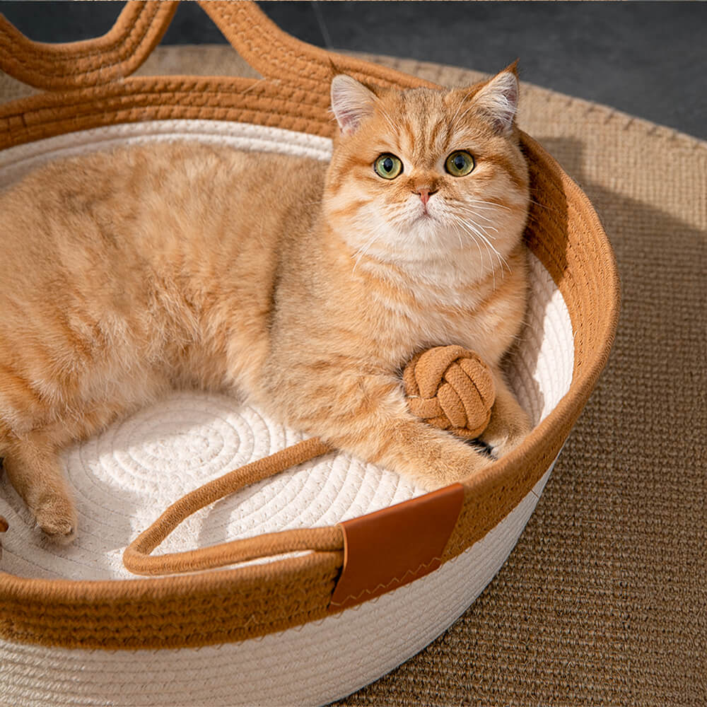 Handgemaakte Geweven Kattenmand