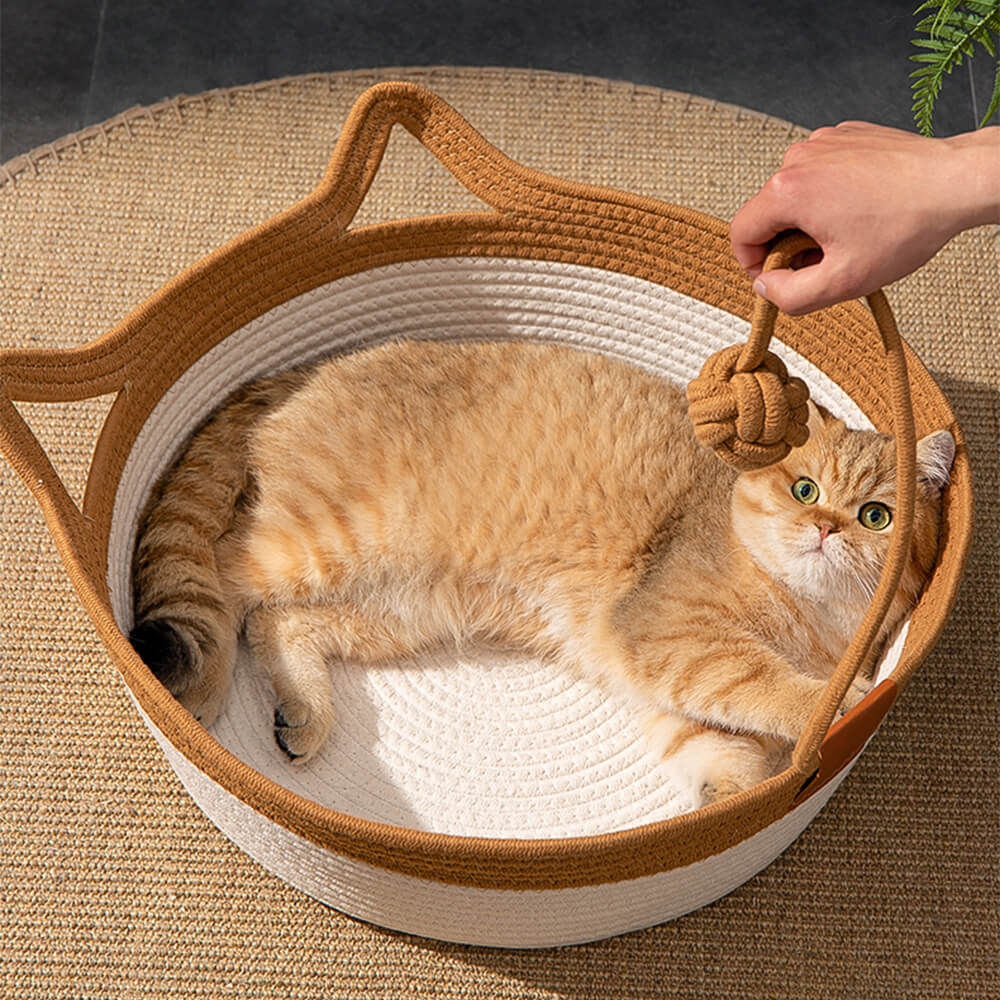 Handgemaakte Geweven Kattenmand