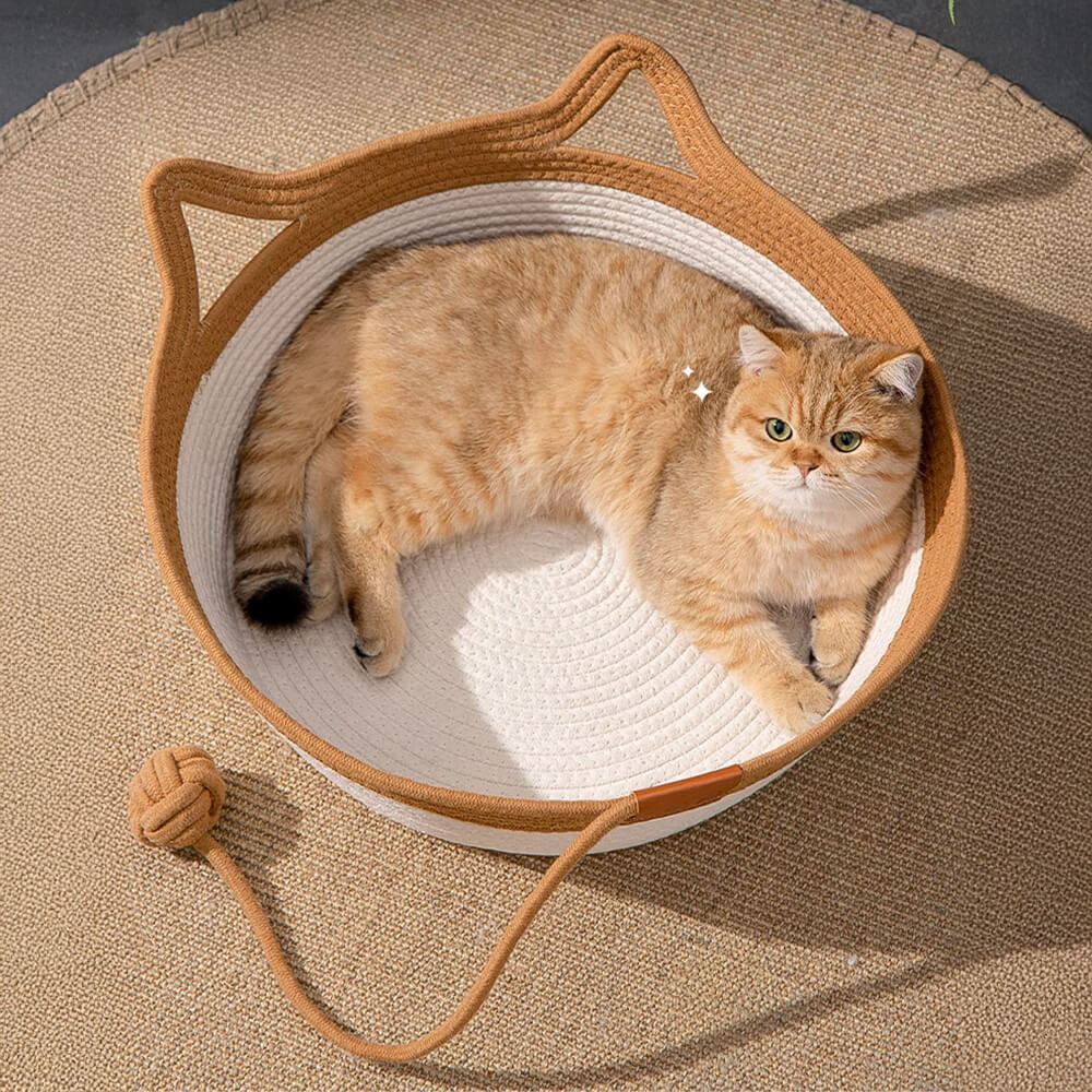 Handgemaakte Geweven Kattenmand