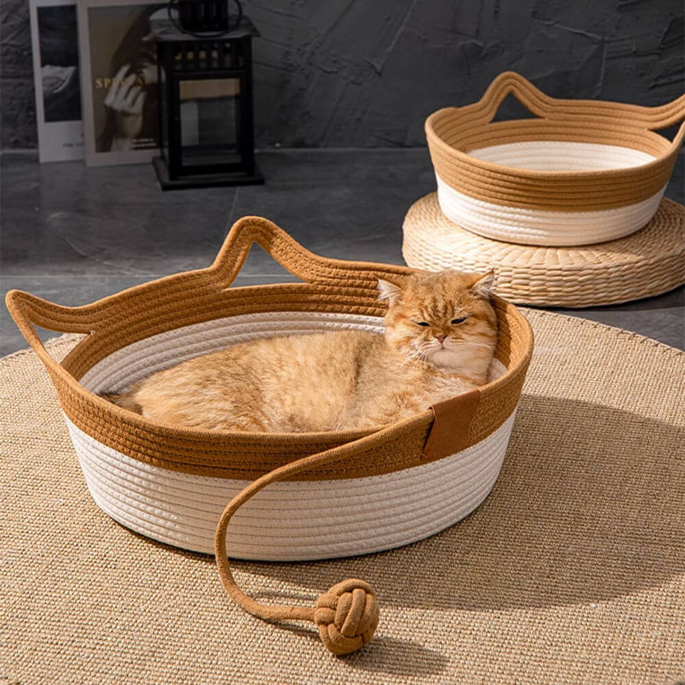 Handgemaakte Geweven Kattenmand