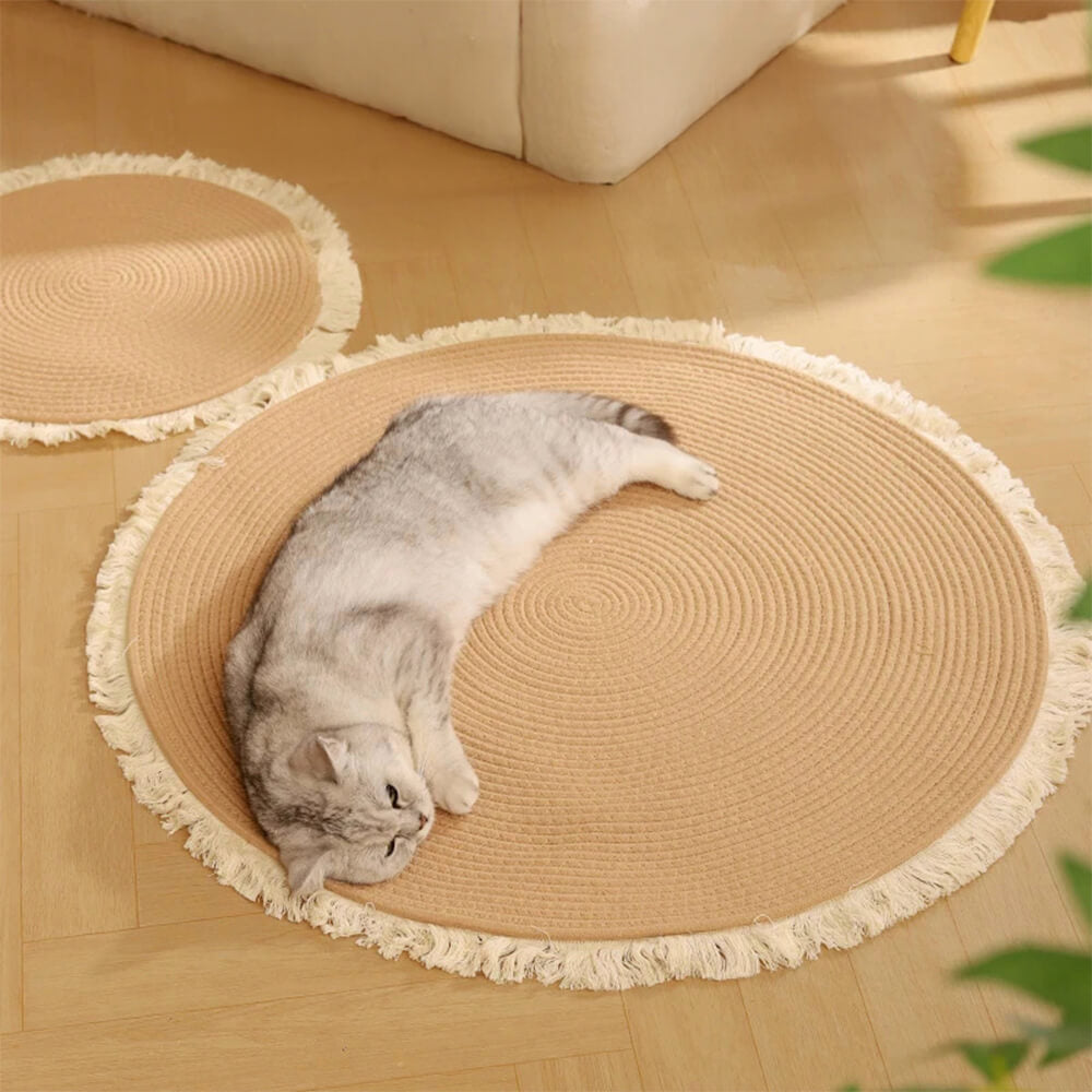 Scandinavische Handgeweven Krabmat voor Katten