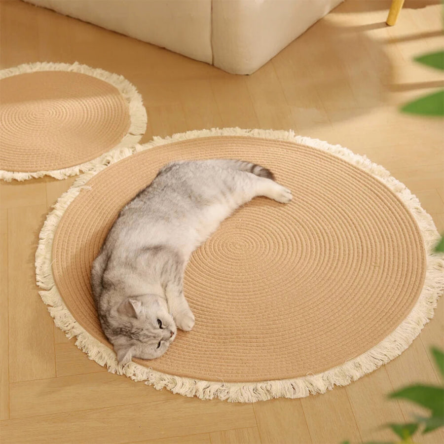 Scandinavische Handgeweven Krabmat voor Katten