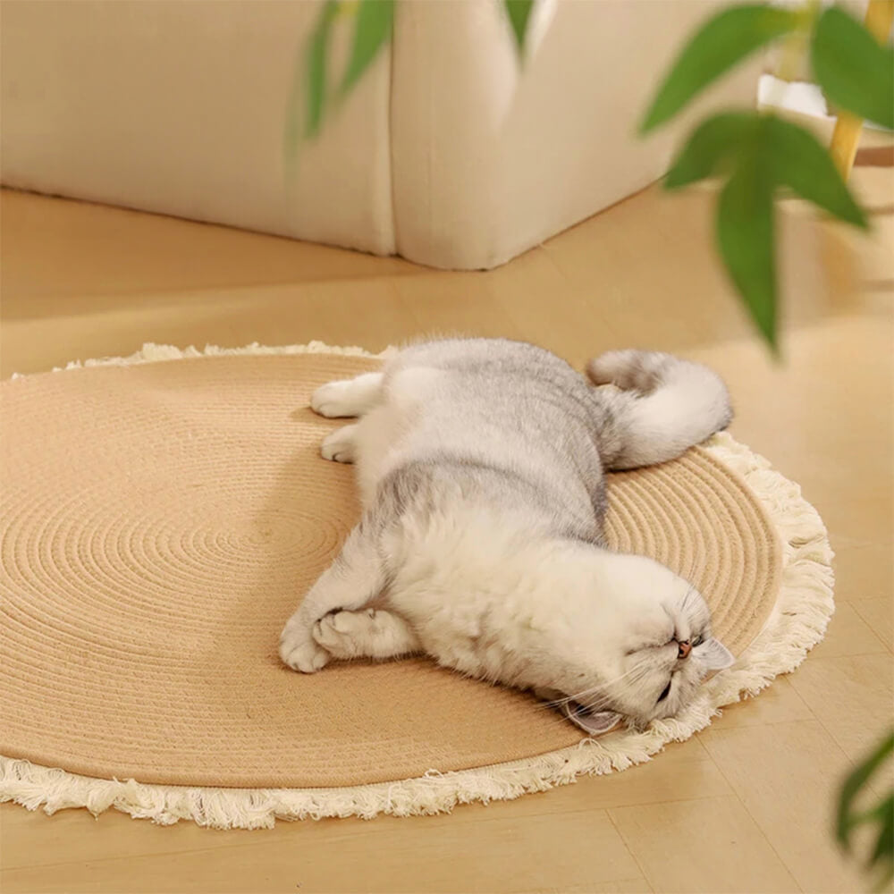 Scandinavische Handgeweven Krabmat voor Katten