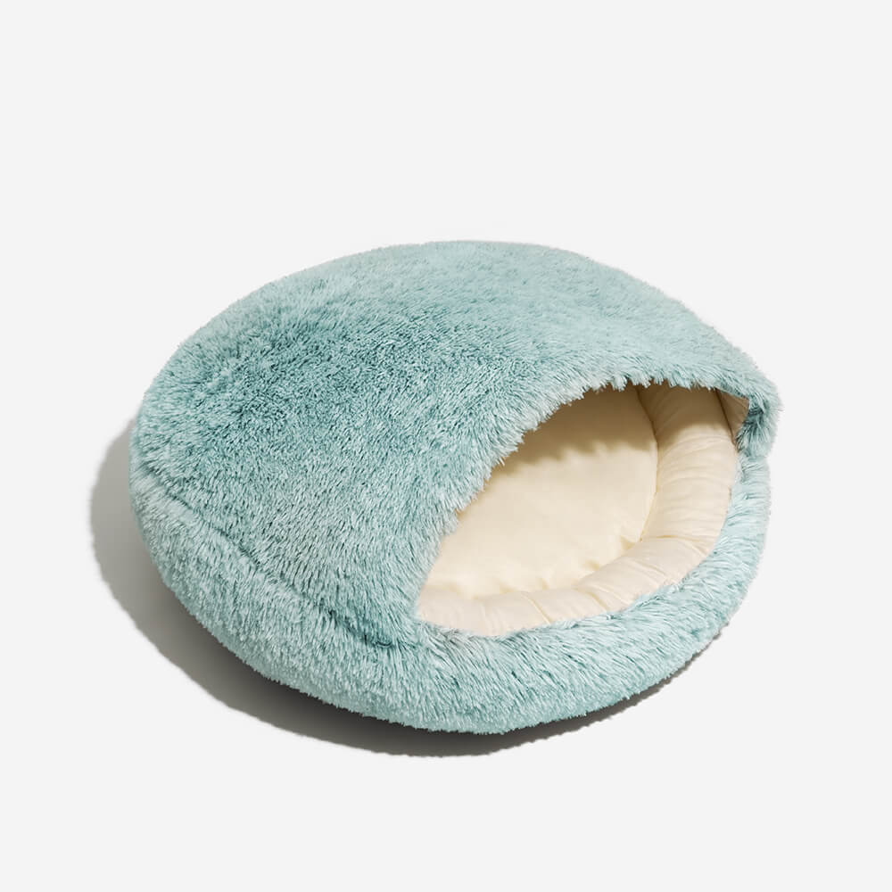 Kalmerend Halfgesloten Pluche Hondenbed – Pita Bed