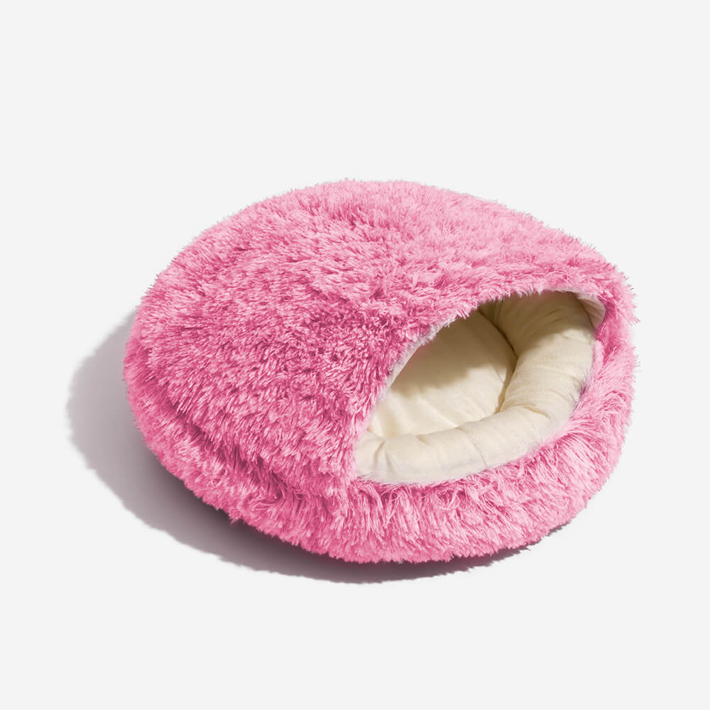 Kalmerend Halfgesloten Pluche Hondenbed – Pita Bed