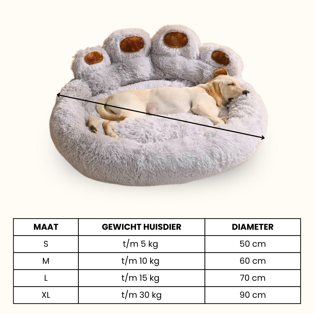 Luxe Pootvormige Slaapmand - Voor Honden & Katten