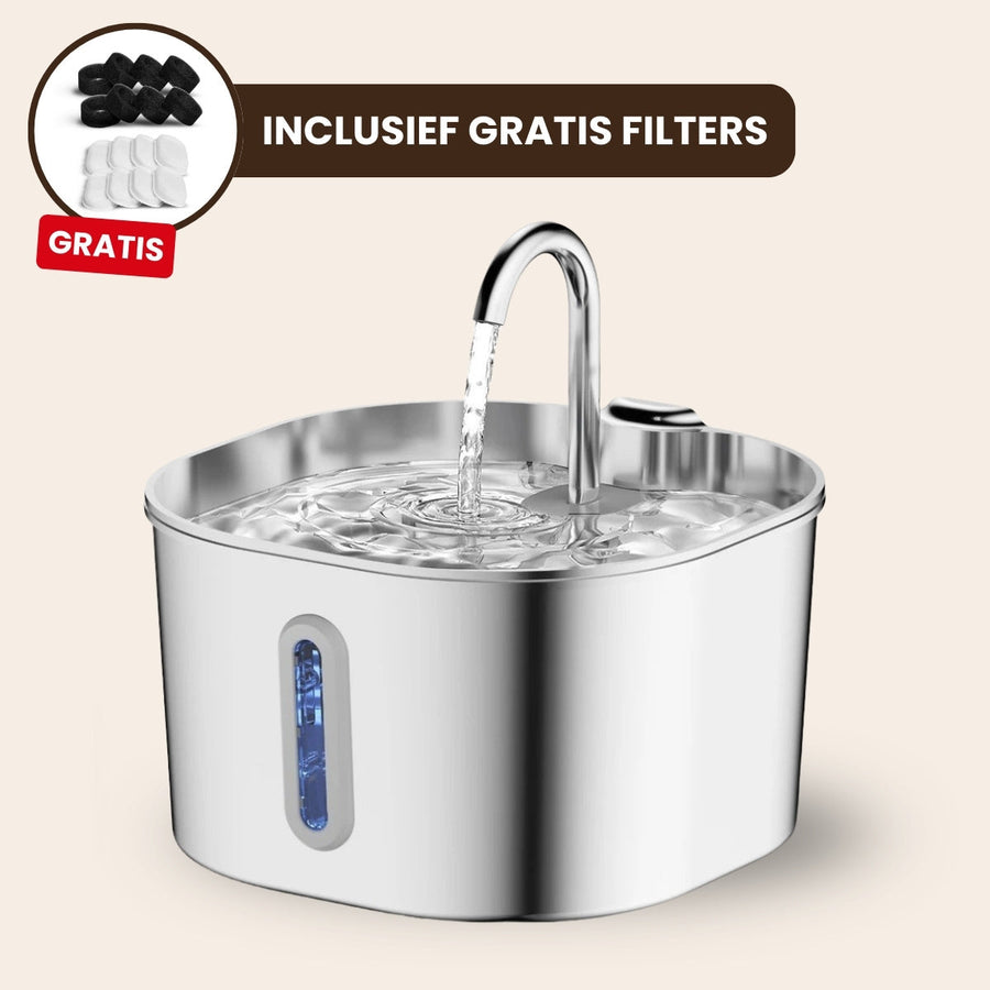 PuraFlow Pro - Premium RVS Drinkfontein voor Katten