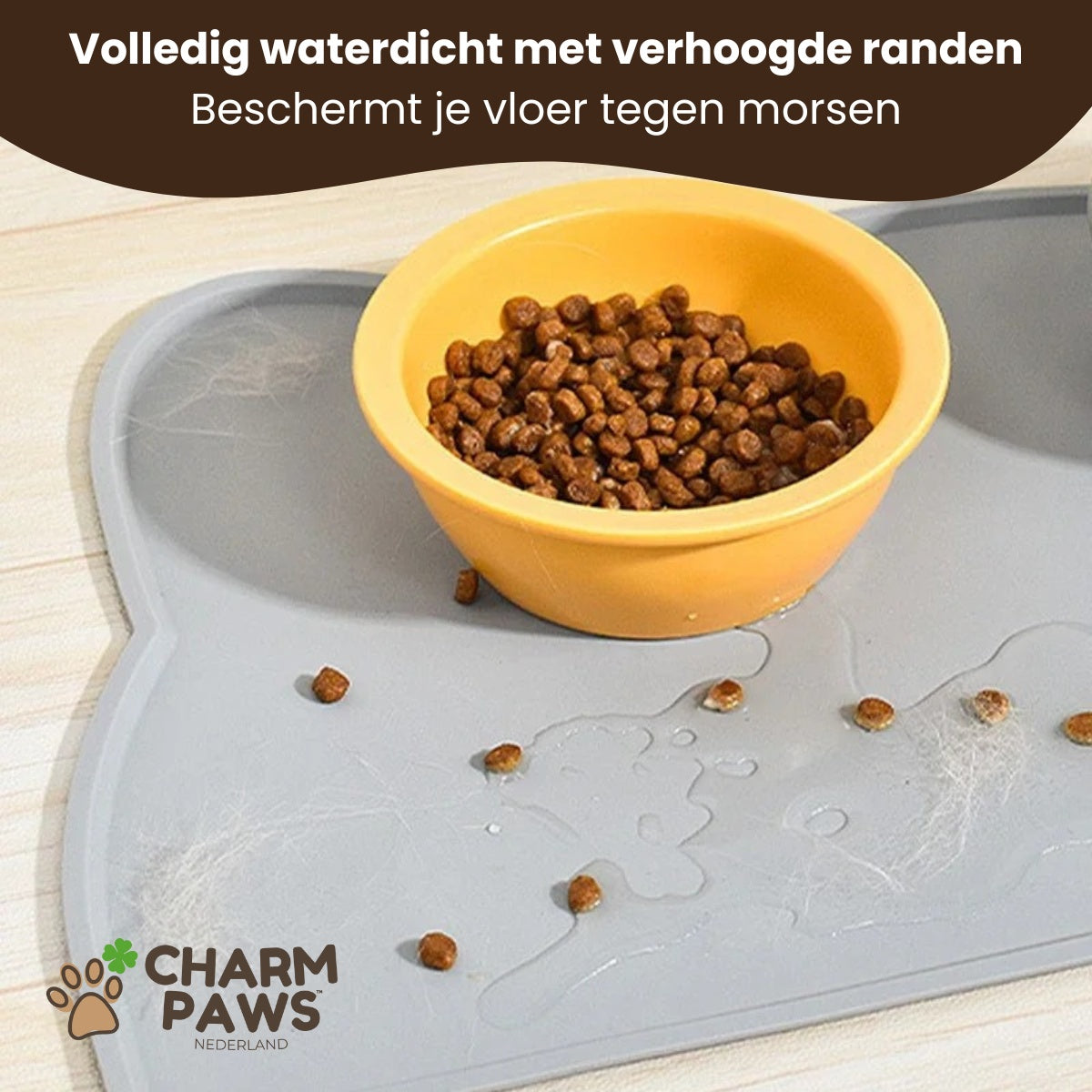 Katten Placemat - Anti-Slip & Waterafstotend voor Voer- en Drinkbak