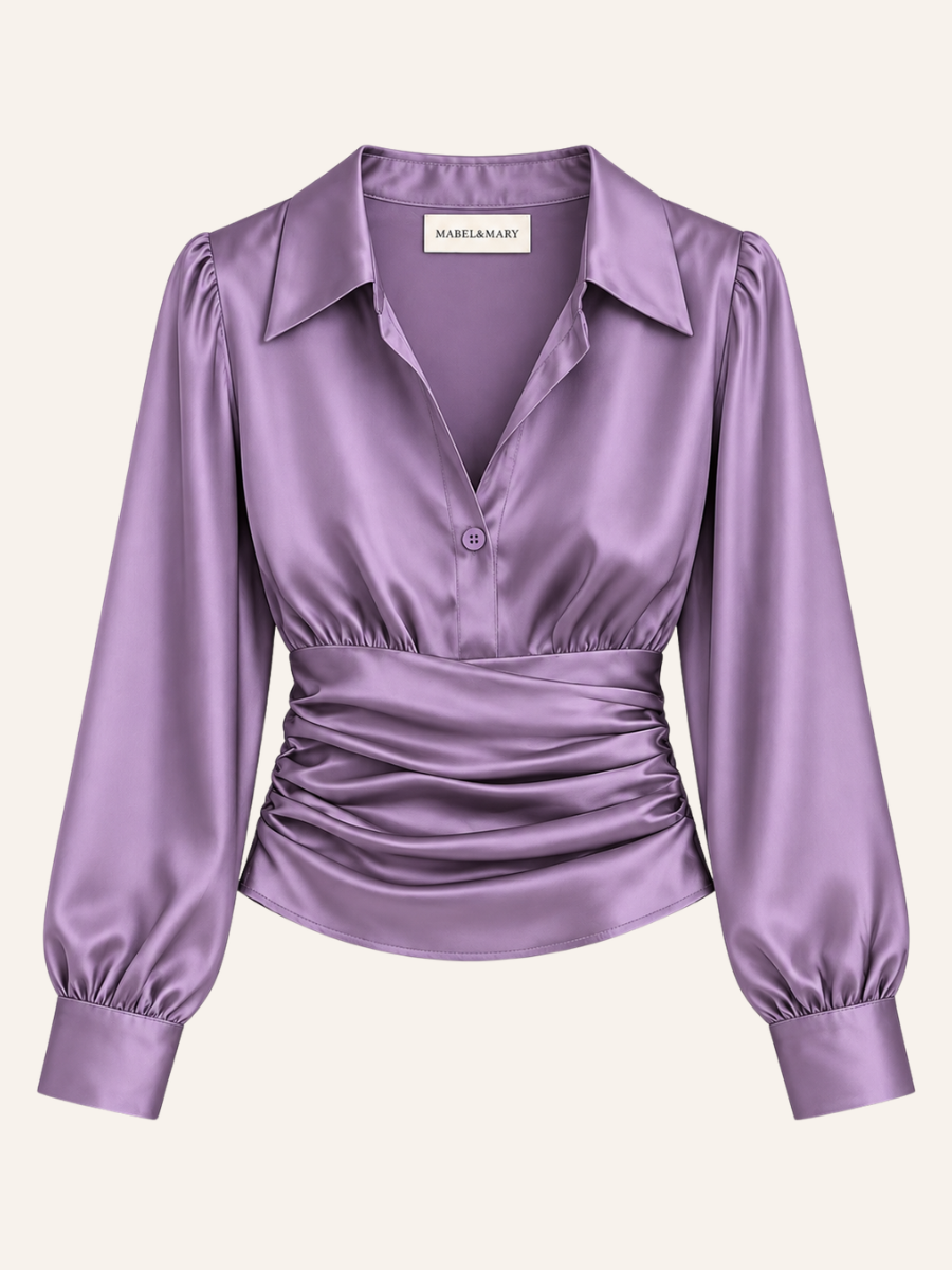 Satin Ruched Blouse