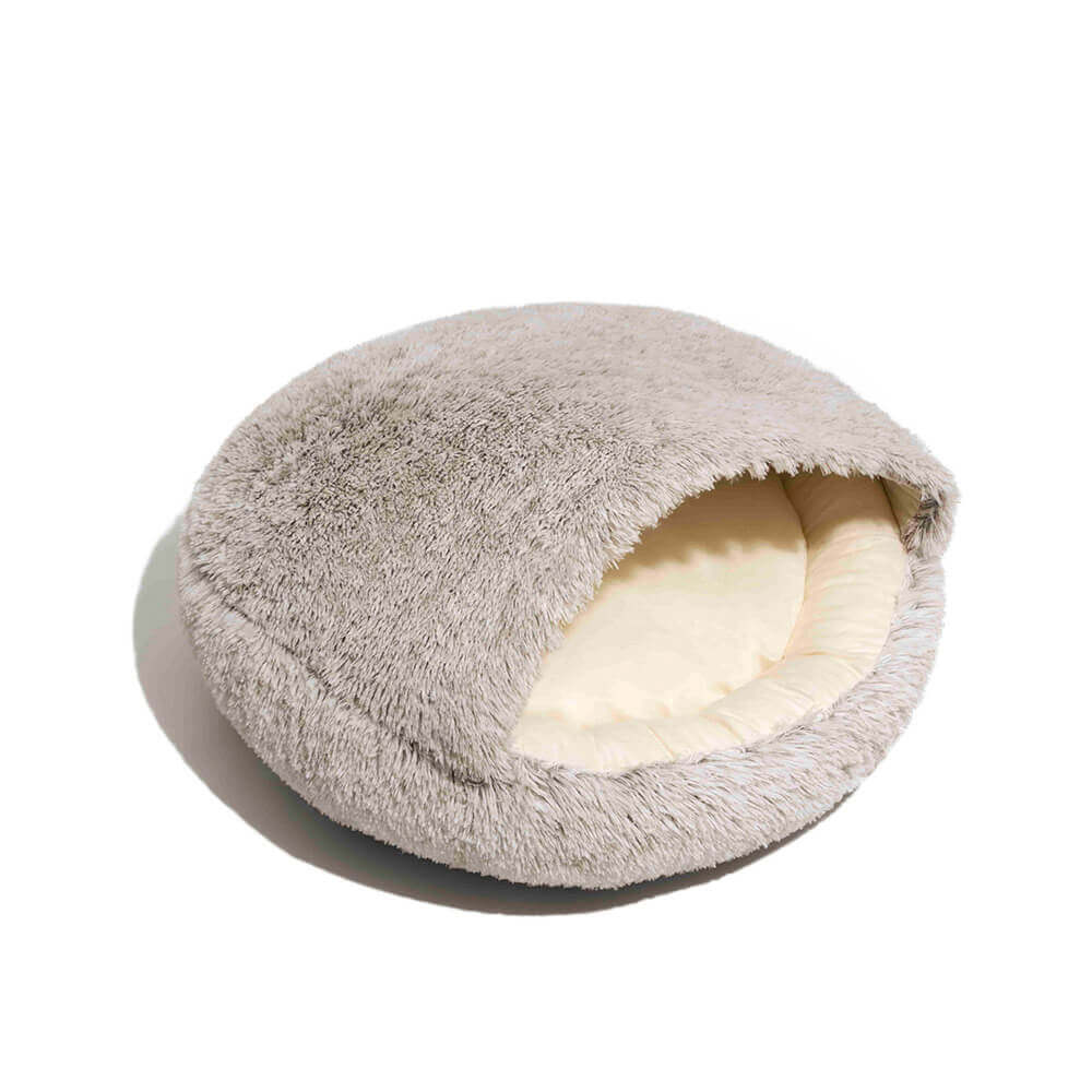 Kalmerend Halfgesloten Pluche Hondenbed – Pita Bed