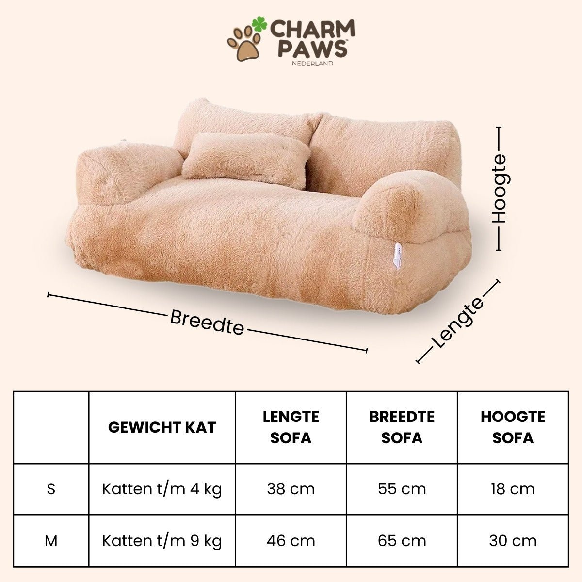 Luxe Kalmerende Sofa - Voor Katten & Kleine Honden