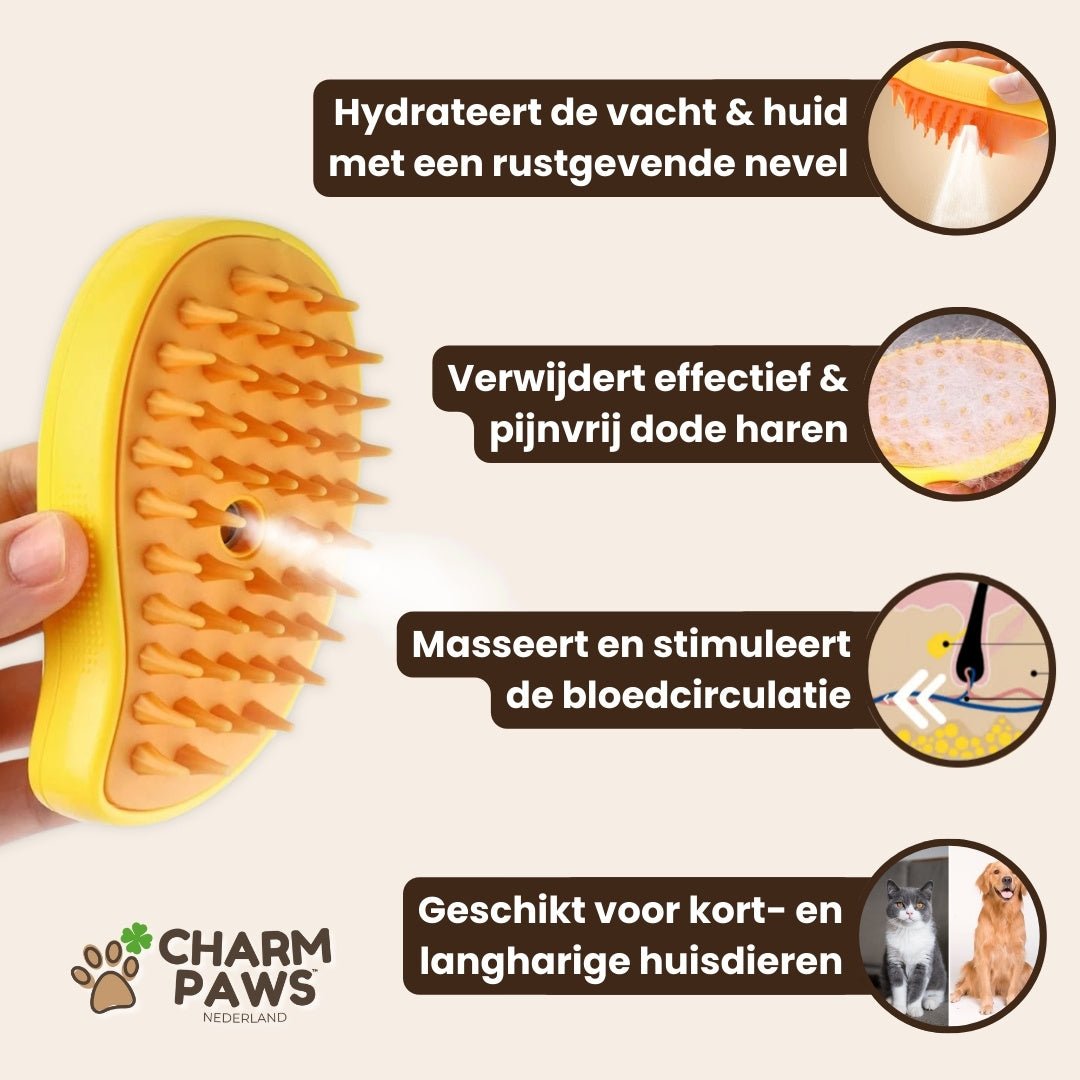 Steami Set - Vachtverzorgings Borstels voor Huisdieren